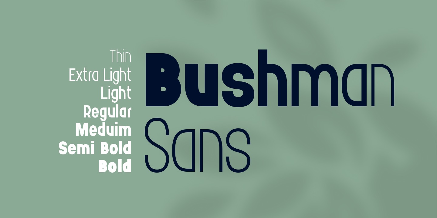 Example font Bushman #5